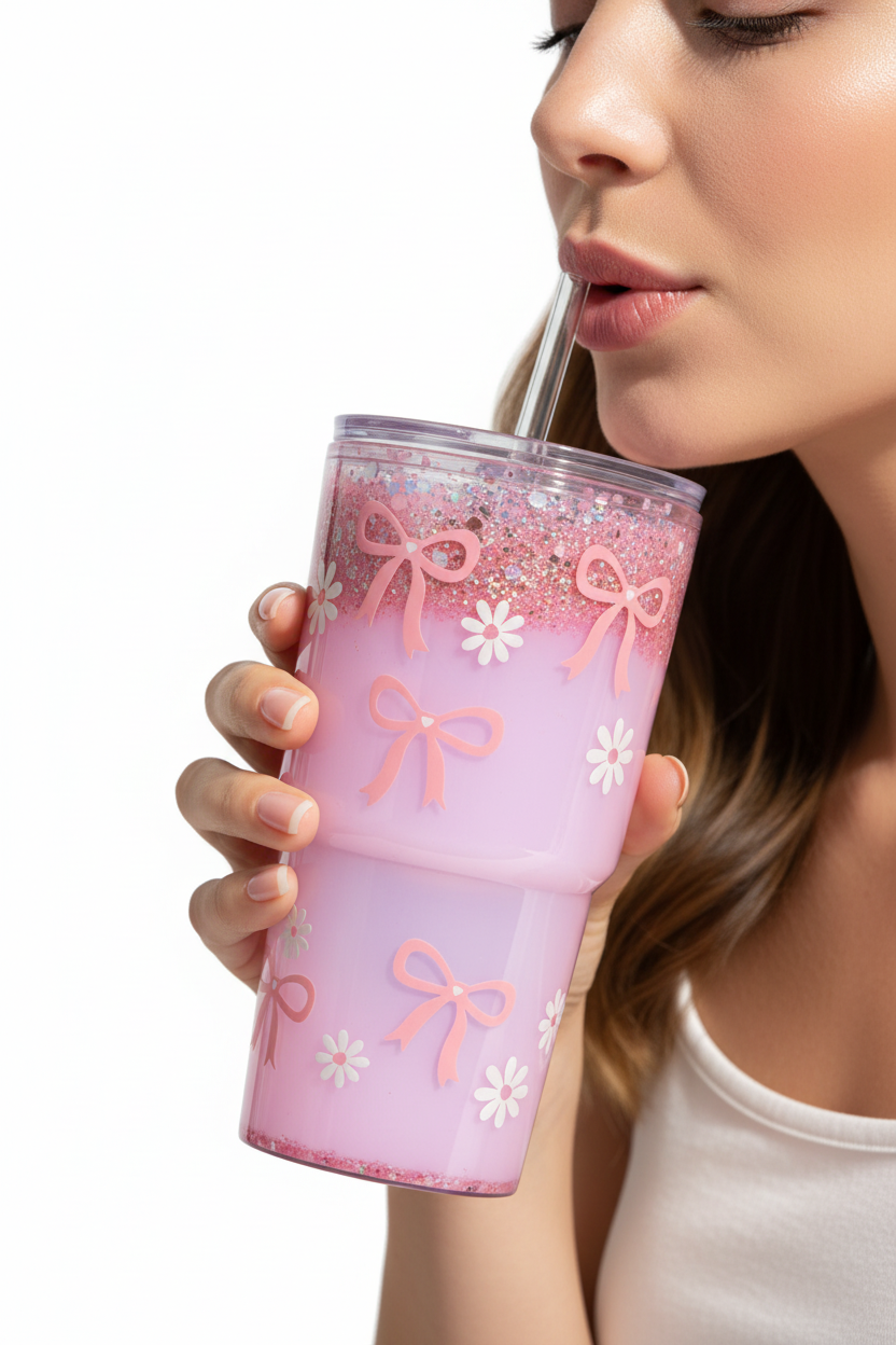 🎀Coffe to go Tumbler Rosa Schleife
