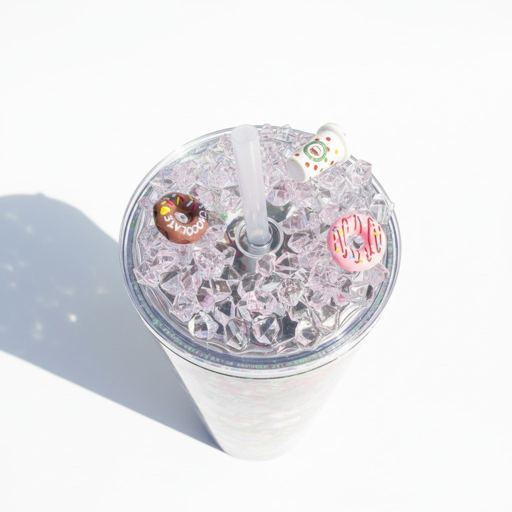 🍵Handgefertigter Bling Cold Cup  Matcha Style 700ml