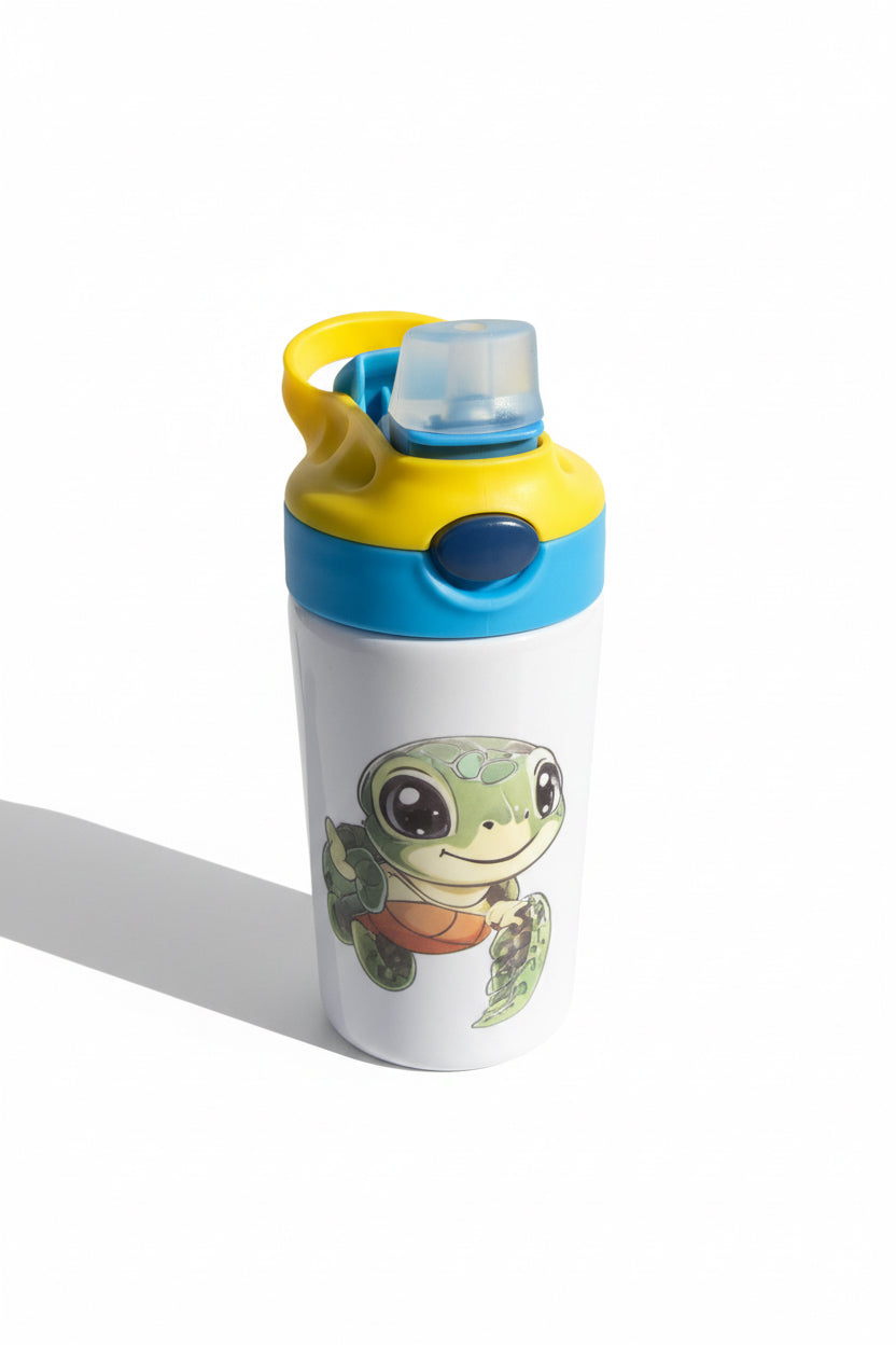 🌈 Isolierte Kinder-Trinkflasche Turtle 450 ml – Leicht, Auslaufsicher & Perfekt für Unterwegs