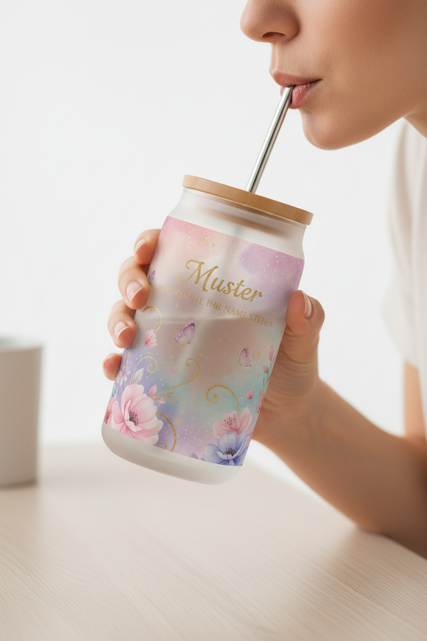 Frostet Glas 470 ml Personalisierbar durch Sublimation