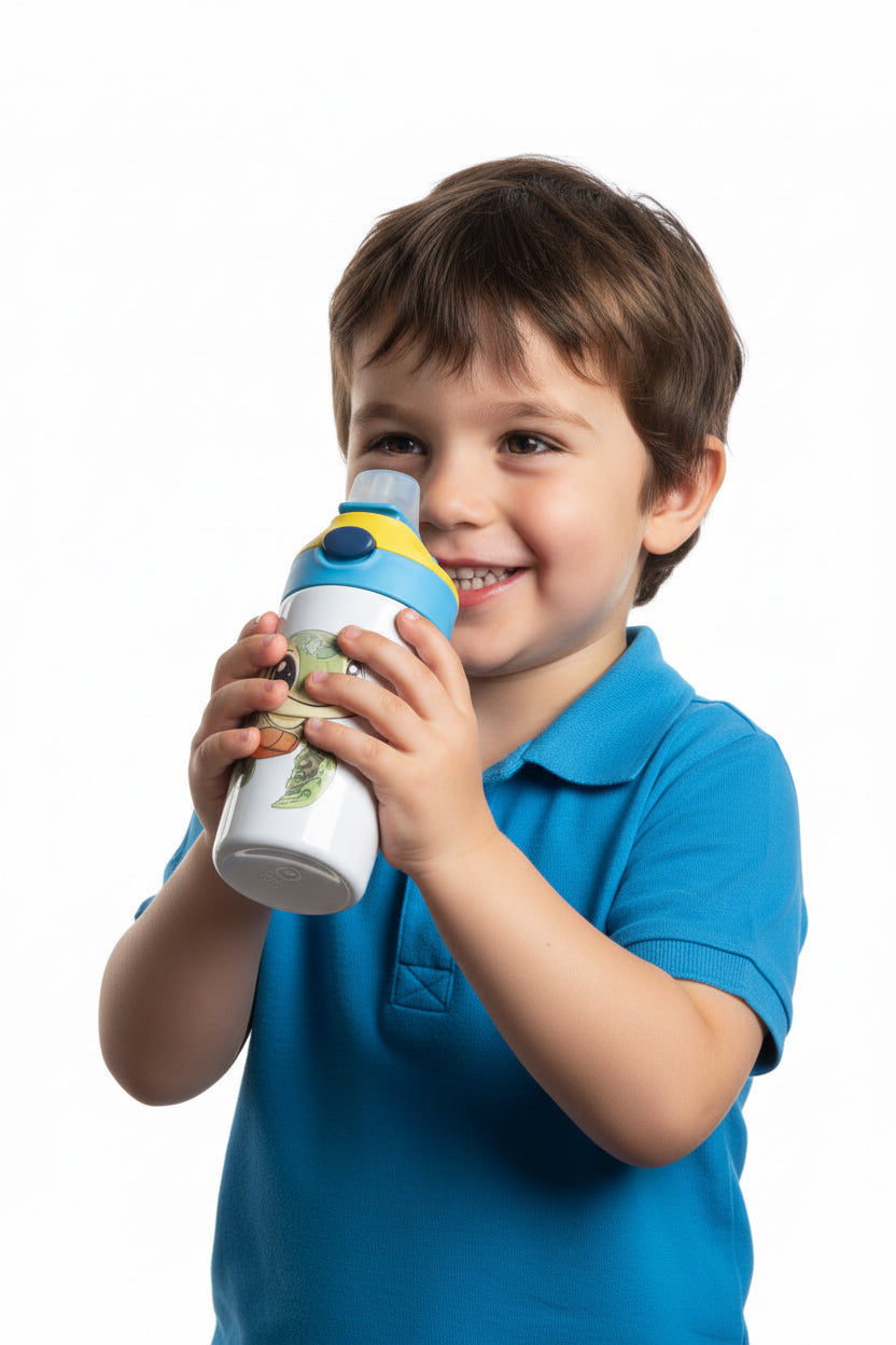 🌈 Isolierte Kinder-Trinkflasche Turtle 450 ml – Leicht, Auslaufsicher & Perfekt für Unterwegs