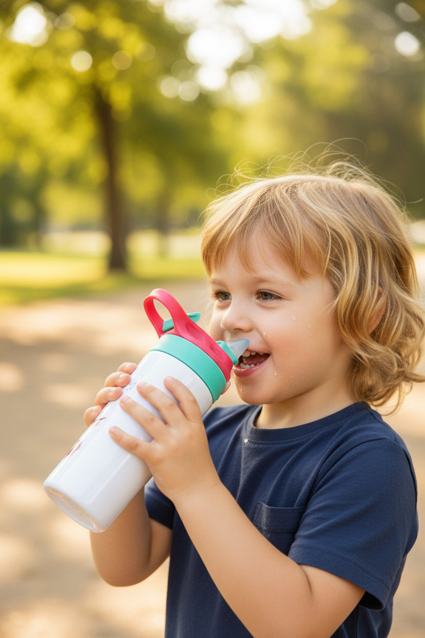 🌈 Isolierte Kinder-Trinkflasche Schlummer Hase 450 ml – Leicht, Auslaufsicher & Perfekt für Unterwegs
