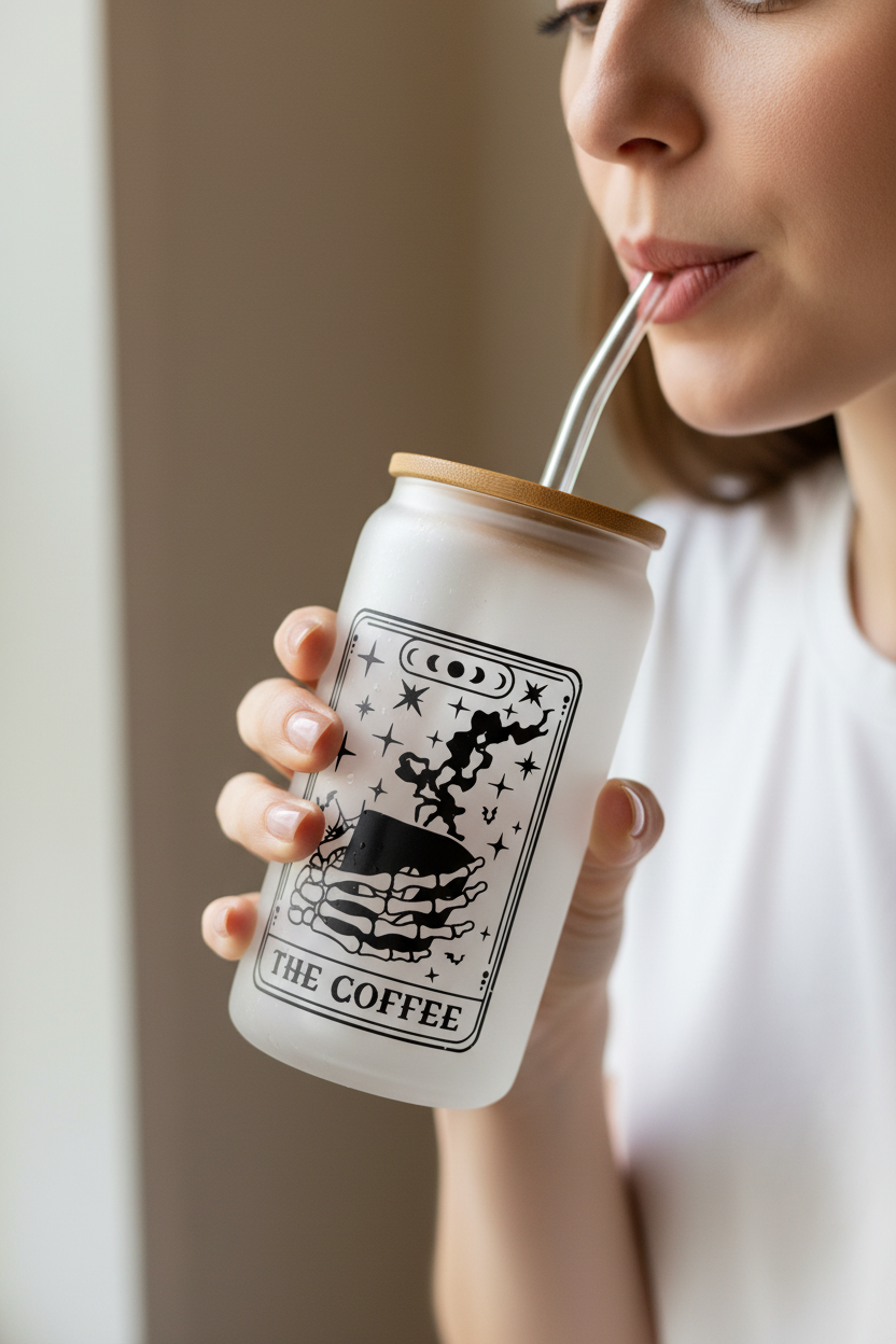 Glas Iced " Coffee Cup "