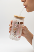 Glas Iced " Time for Coffee"