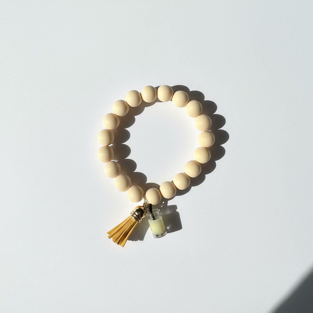 Armband aus Gelben Silikon Kugeln