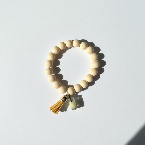 Armband aus Gelben Silikon Kugeln