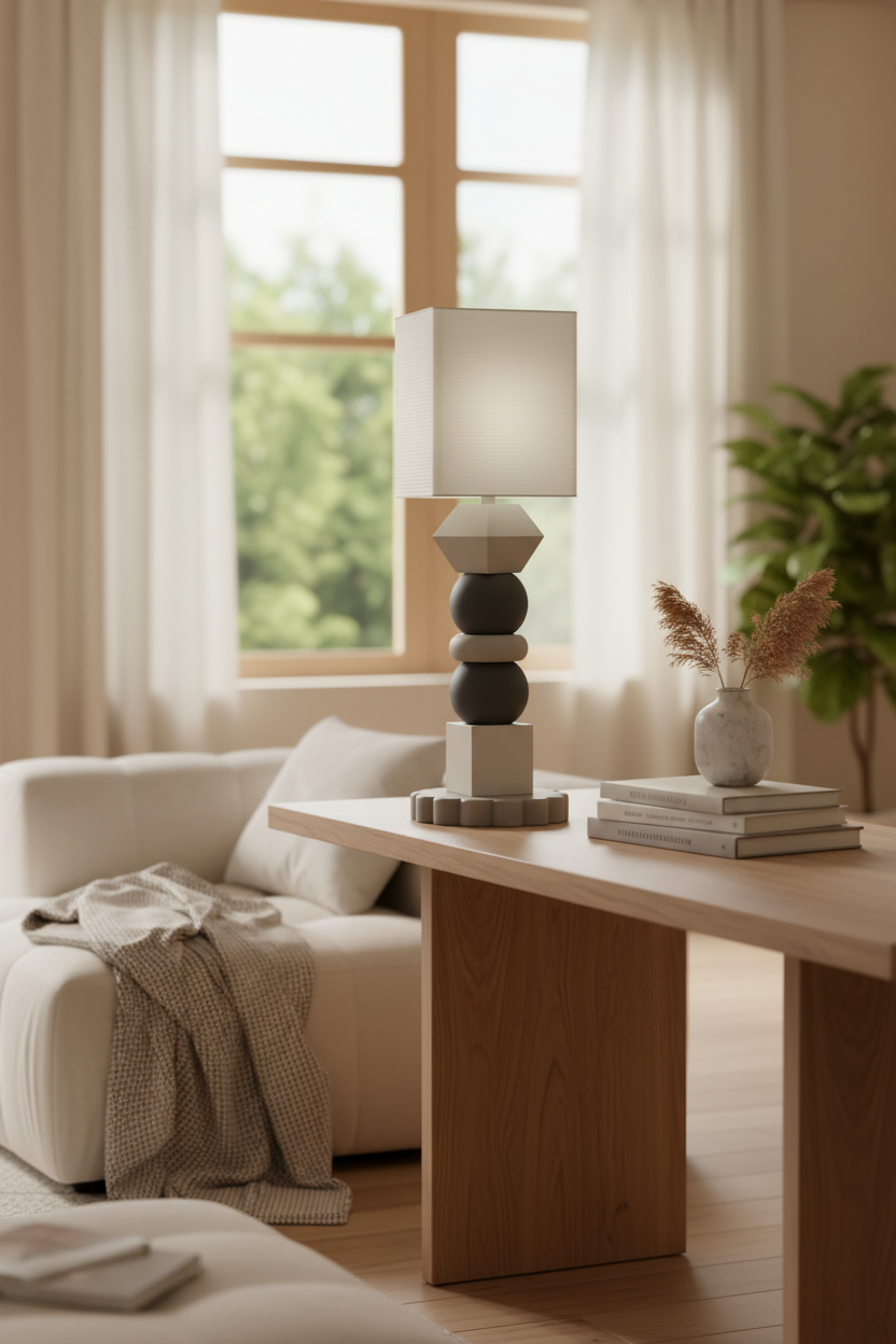 Lumivo Designlampe | 3D gedruckte modulare Tischlampe Erweiterung 3D Druck Design Lampe Classic